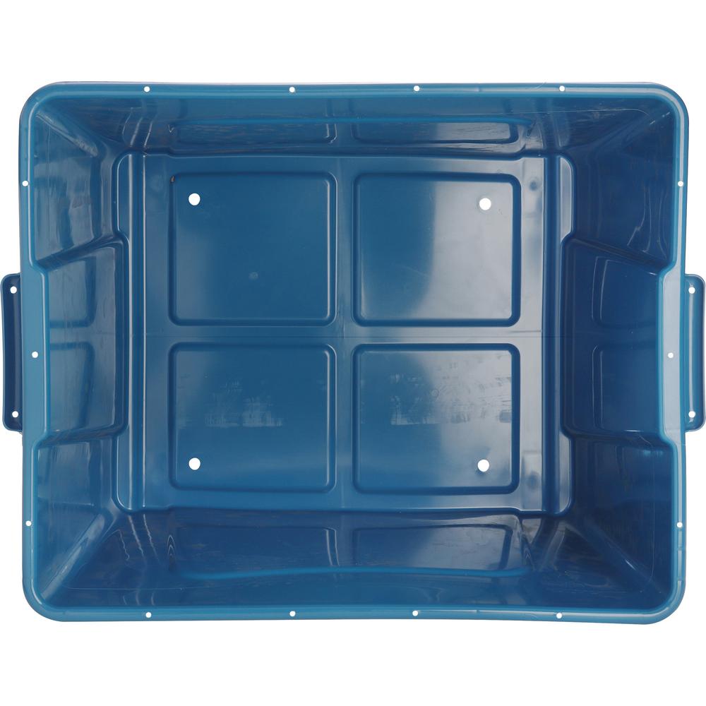 Genuine Joe 14-Gallon Recycling Bin - 14 gal Capacity - Rectangular - Durable, Lightweight - 14.5" Height x 19.5" Width x 15.4" Depth - Plastic - Blue - 1 Each