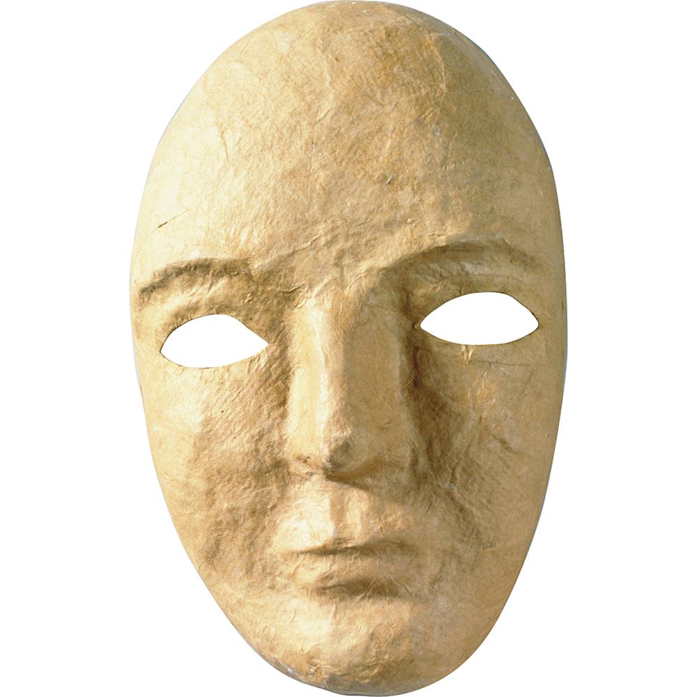 Creativity Street Paper Mache Masks - Decoration - 8"Height x 6"Width x 3"Depth - 12 / Set - Natural - Paper