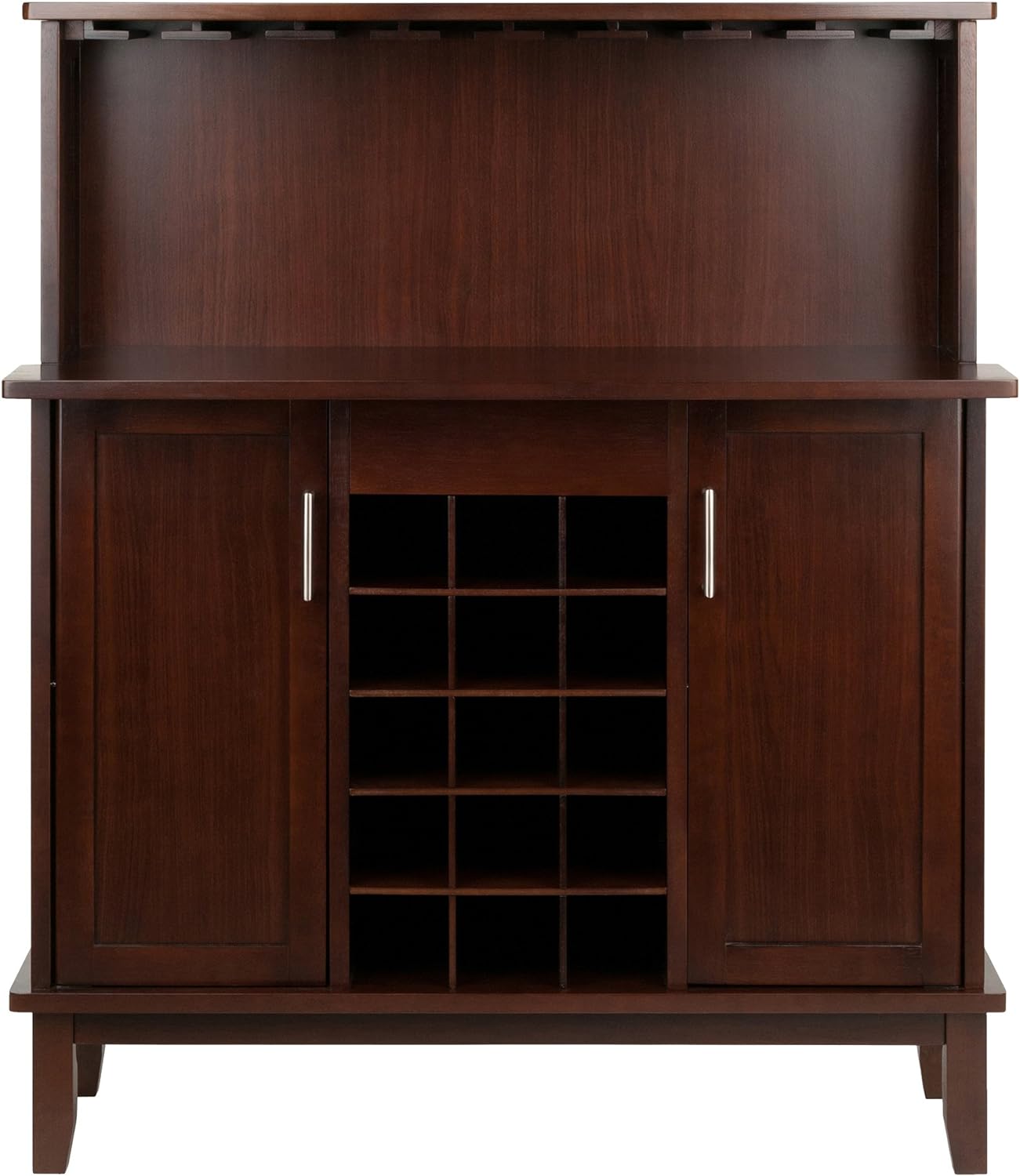 Winsome Beynac Bar Cappuccino Wine Cabinet