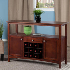 Winsome Colby Buffet Cabinet, Walnut, 45.51x15.75x32.05