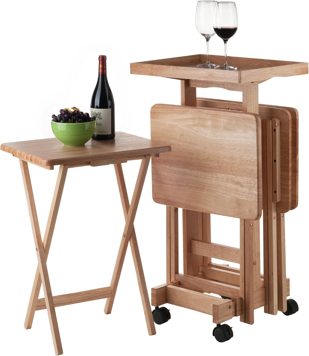 Winsome 6-Piece Snack Table, Natural (42820)