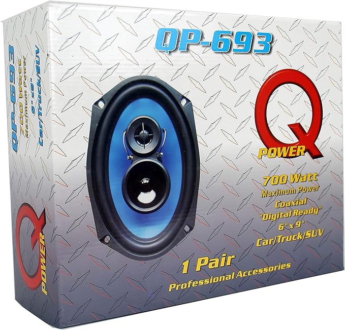 Qpower Speaker - 500 W Rms - 700 W Pmpo - 3-way - 2 Pack - 50 Hz To 20 Khz - 4 Ohm - Automobile