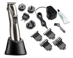 Andis 32400 Slimline Pro Cord/Cordless Beard Trimmer, Lithium Ion T-blade Trimmer, Close Cutting T-Blade Zero Gapped, Chrome