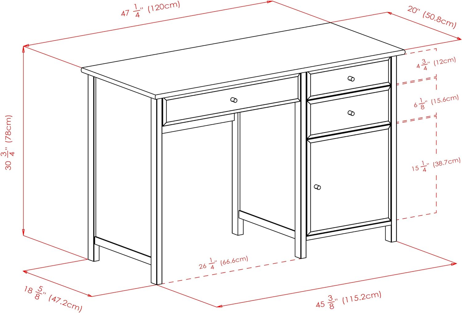 Winsome Wood Delta Home Office White