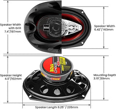 BOSS Audio Systems CH5720 Chaos Series 5 x 7 Inch Car Door Speakers - 225 Watts Max (per pair), Coaxial, 2 Way, Full Range, 4 Ohms