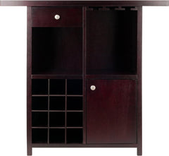 Winsome Macon Bar Wine Cabinet, Espresso