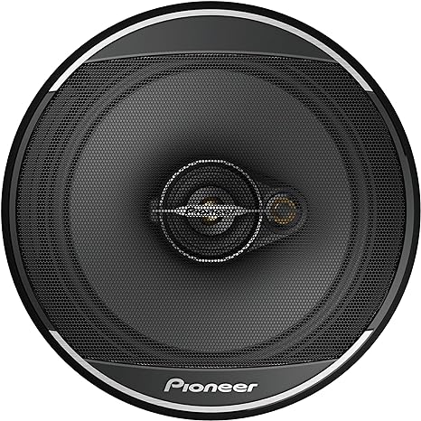 Pioneer A-Series Standard TS-A1671F, 3-Way Coaxial Car Audio Speakers, Full Range, Clear Sound Quality, Easy Installation and Enhanced Bass Response, Black and Gold Colored 6.5” Round Speakers