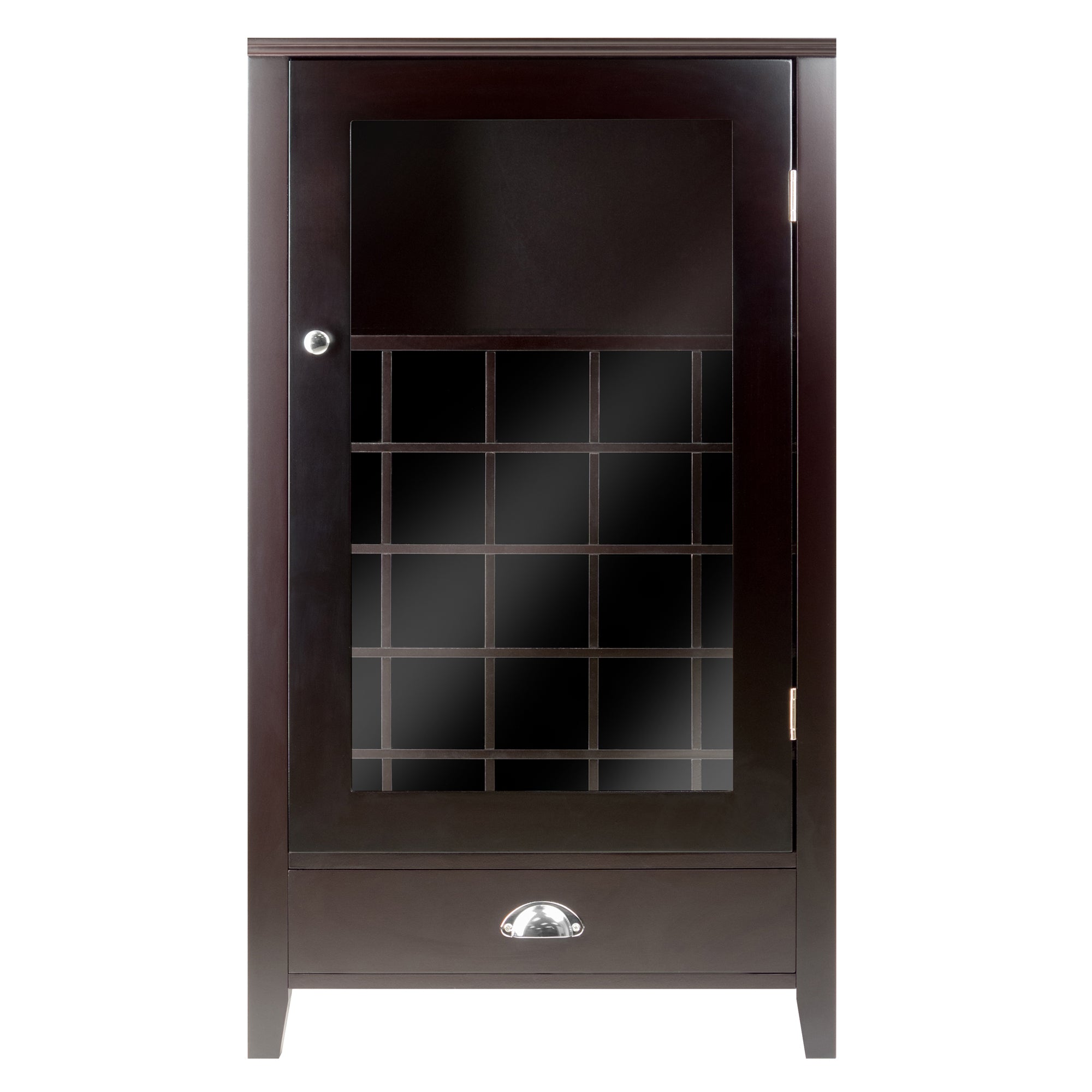 Winsome Wood 25-Bottle Slot Modular Bordeaux Wine Cabinet