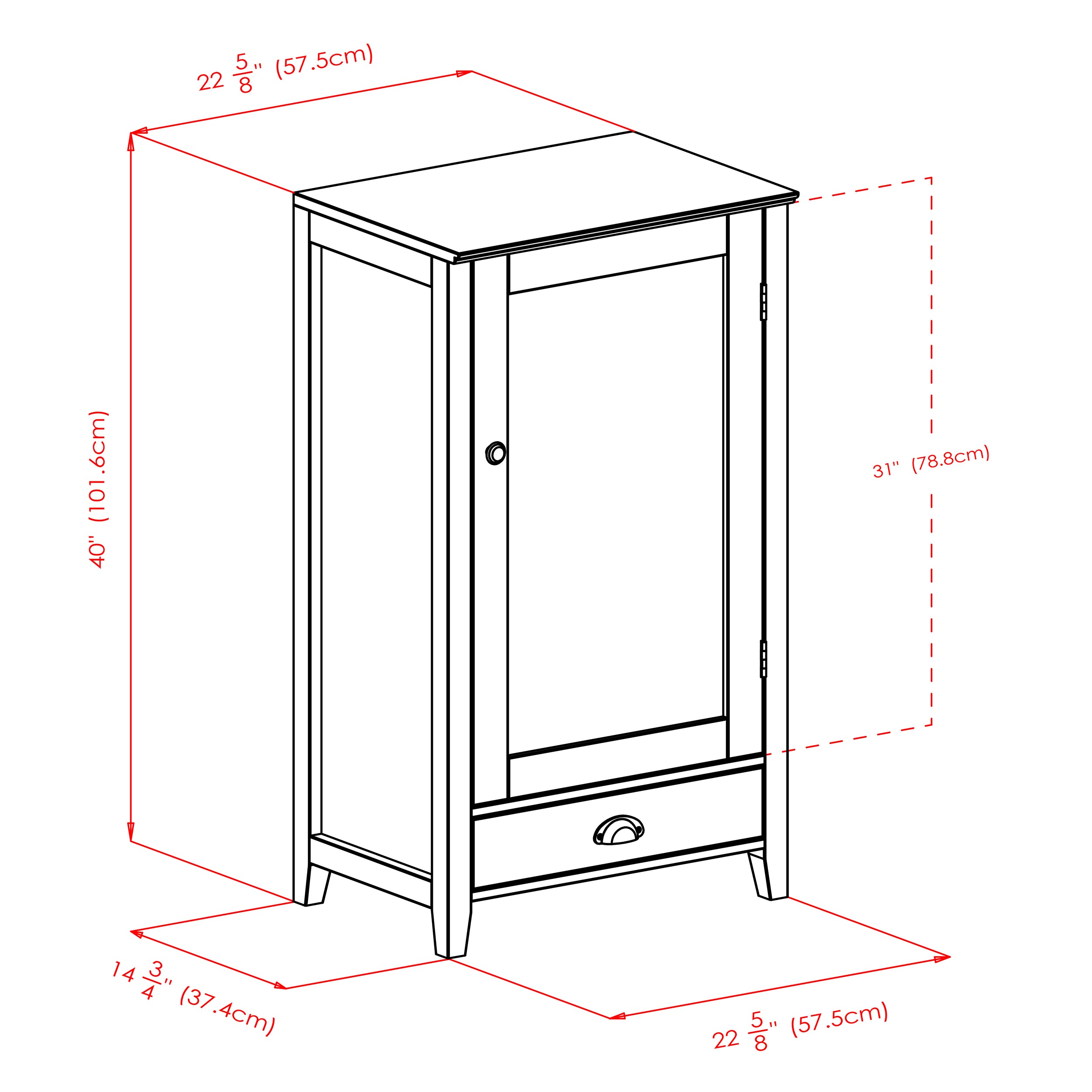 Winsome Wood 25-Bottle Slot Modular Bordeaux Wine Cabinet