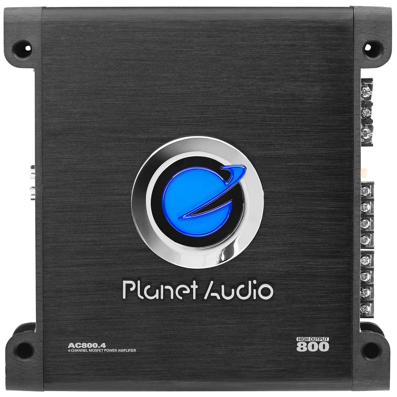 Planet Audio AC800.4 4 Channel Car Amplifier - 800 Watts, Full Range, Class A/B, 2-4 Ohm Stable, Mosfet Power Supply, Bridgeable