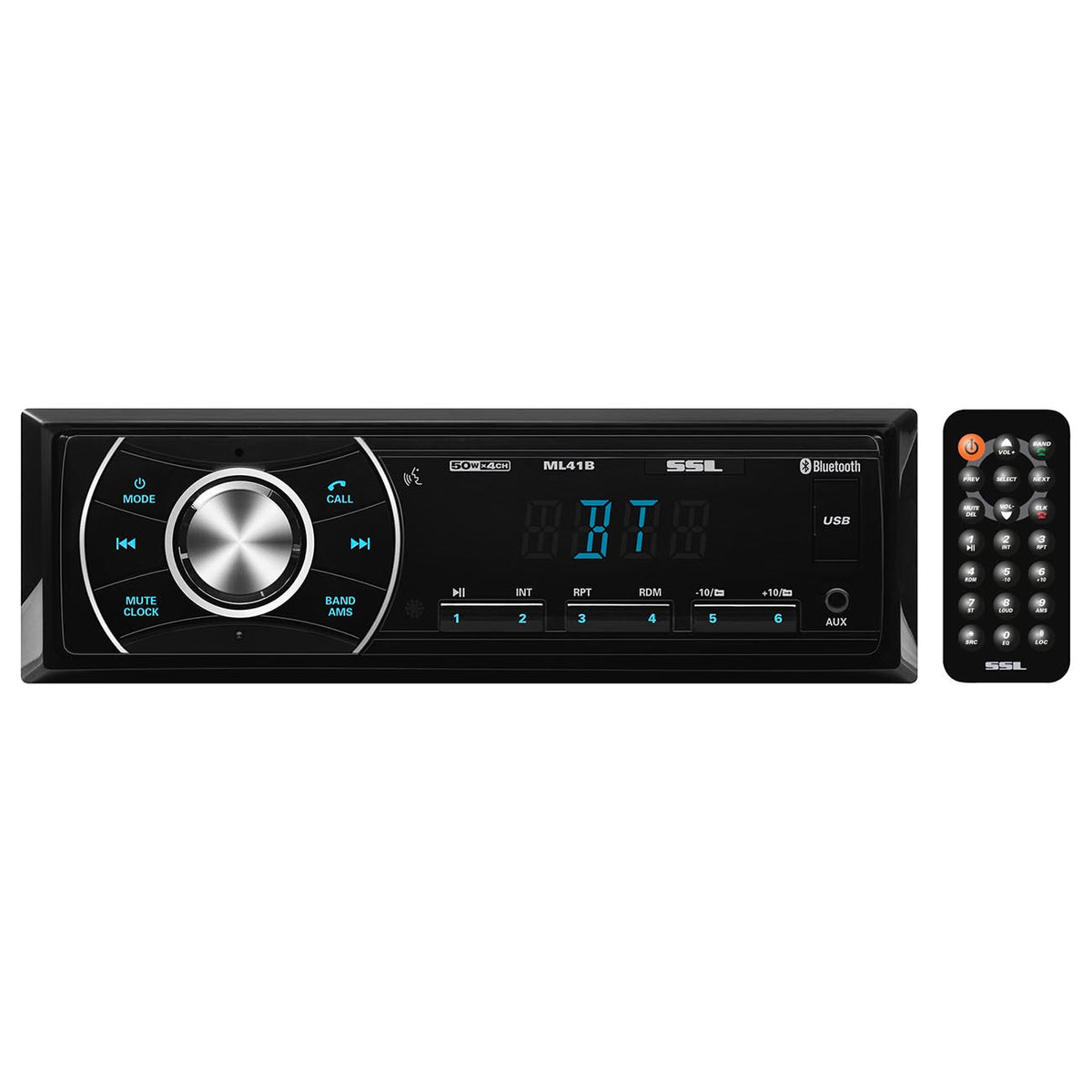 Sound Storm Laboratories ML41B Car Audio Stereo - Single Din, Bluetooth, No CD DVD Player, FM Radio Receiver, USB, AUX Input, Wireless Remote Control