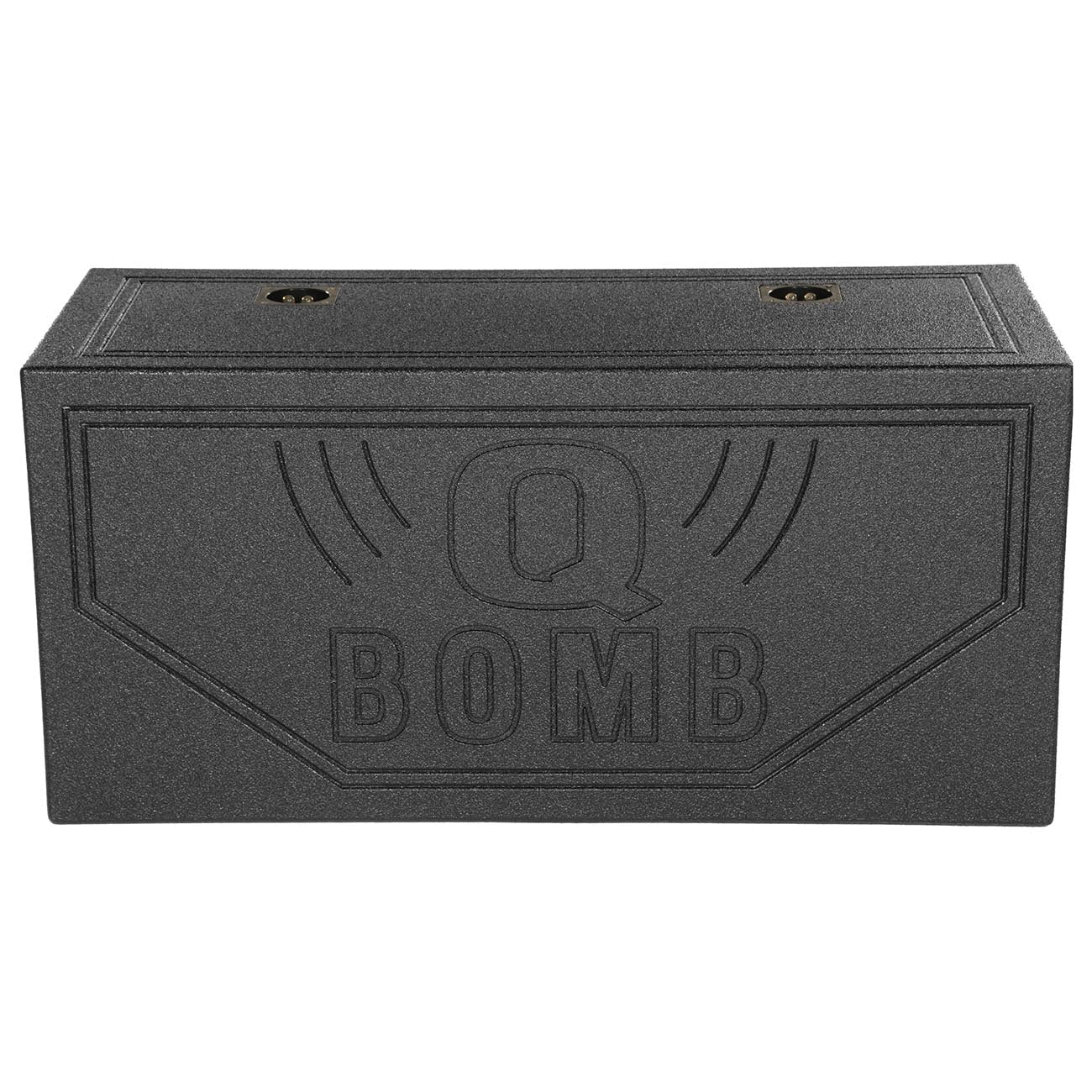 Q Power QBomb Dual Vented Horn Ported Subwoofer Box Finished with Bed Liner