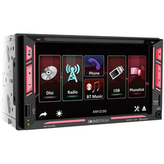 SOUNDSTREAM VR-64HBL Double Din Car Stereo Receiver, 7 Inch Touchscreen Bluetooth Multimedia Radio Backup Camera Ready, USB SD AUX MP3 MP4 Media