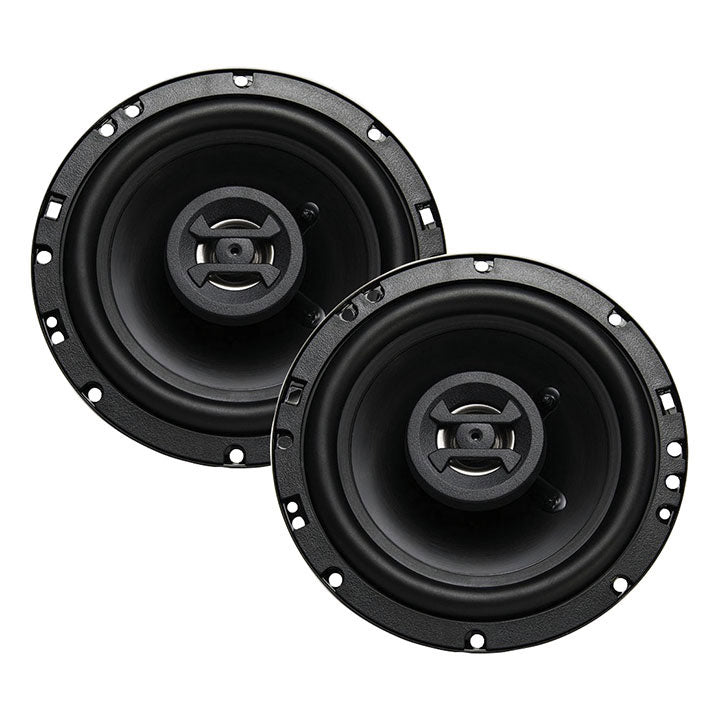 Hifonics ZS65CXS Zeus Coaxial Car Speakers (Black, Pair) – 6.5 Inch Shallow Mount Coaxial Speakers, 300 Watt, 3-Way Car Audio, Passive Crossover, Sound System (Grills Included)