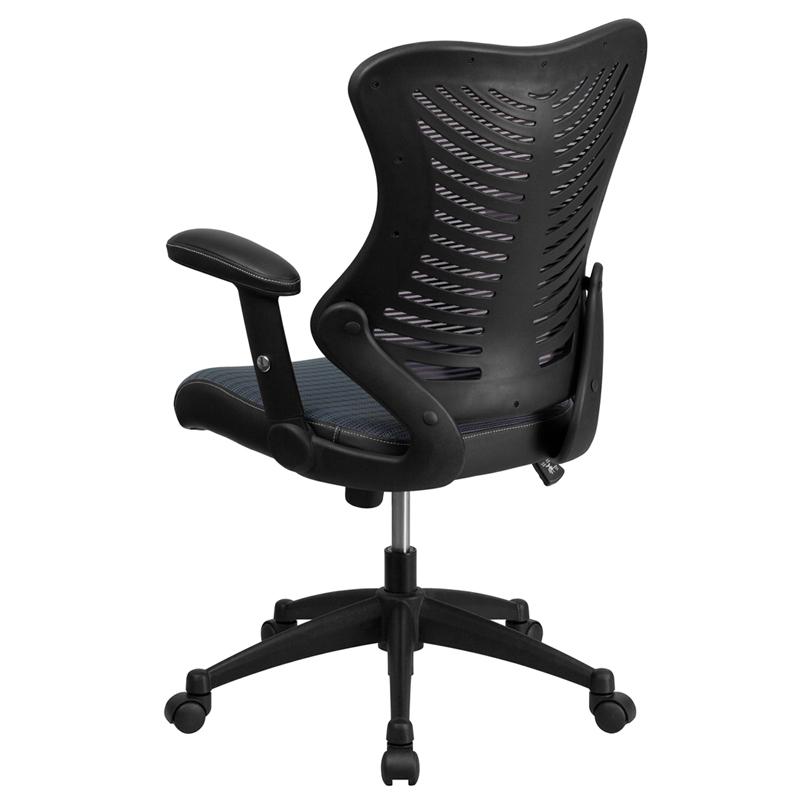 High Back Designer Gray Mesh Executive Swivel Office Chair with Adjustable Arms