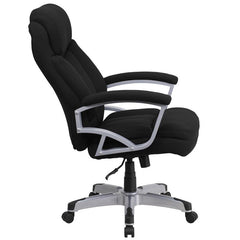 Big & Tall 500 lb. Rated Black Fabric Executive Swivel Office Chair with Arms