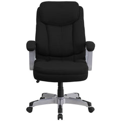 Big & Tall 500 lb. Rated Black Fabric Executive Swivel Office Chair with Arms