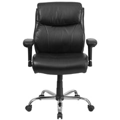 400 lb. Rated Black Task Office Chair with Clean Line Stitching and Arms