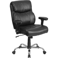 400 lb. Rated Black Task Office Chair with Clean Line Stitching and Arms