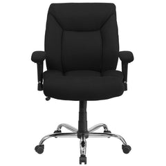 400 lb. Rated Black Fabric Deep Tufted Swivel Task Office Chair